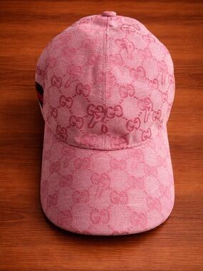 Gucci x Palace GG Monogram Web Stripe Canvas Baseball Cap- Size M